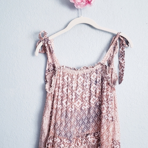 Olivialious Neutral Bohemian Tiered Midi Dress - Picture 9 of 10